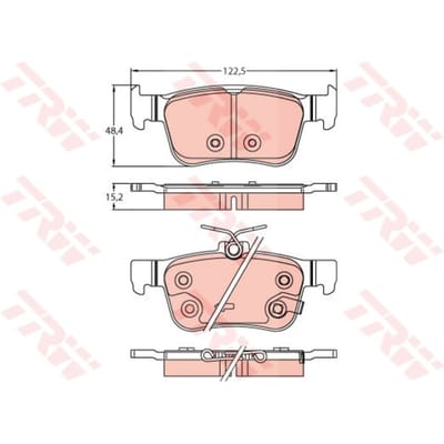 Remblokset TRW GDB2256, achter