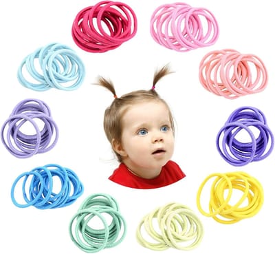 Famanu - 200 Stuks Mini haarelastiekjes 2 mm, kleurrijke staart elastiekjes voor kinderen/meisjes/baby’s