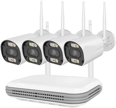 Beveiligingscamera Set - Wifi Camera Systeem - Huisbewaking - AI Gezichtsdetectie - 8 Kanaals NVR - Zwart