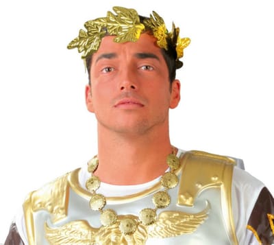 Verkleedset Romein - laurierkrans - gouden ketting - romeinse rijk - carnaval