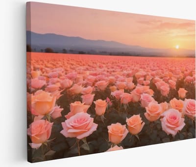 Saammp Muurcirkel Hout - Oranje en witte bloemen - Natuur - Abstract - Ø 90 - Wandcirkel - Wanddecoratie Cirkel - Muurdecoratie Woonkamer - Woonkamer Decoratie