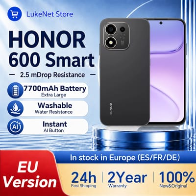 HONOR 600 Smart 5G Smartphone EU-versie 7700mAh batterij 45W SuperCharge Snapdragon 4 Gen4 MagicOS 10 6,87 inch scherm 50MP camera achterzijde