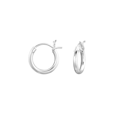 Joy|S - Zilveren oorringen 1.5 / 10 mm - Franse sluiting