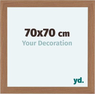 Your Decoration - Fotolijst 70x70 cm - MDF - Notenhout Licht - Como