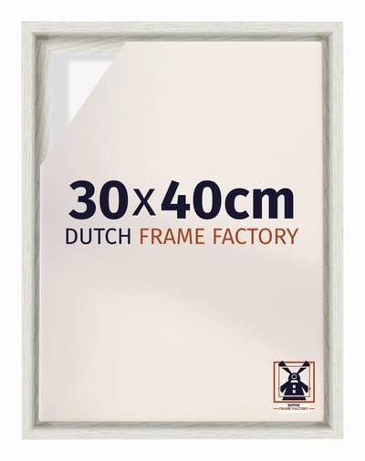Baklijst 30x40 cm - White Wash - Geschikt voor Canvasdoek - MDF Baklijst Lausanne
