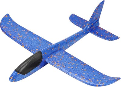 Schuimvliegtuig - Vliegend Speelgoed - Buiten Spelen - Duurzaam Materiaal - 48 cm - Blauw