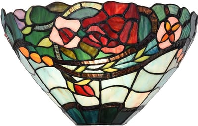 Bieye L30735 Tiffany Style Rose Flower Wall Light 30 cm Wide