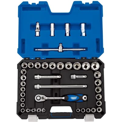 Outillage moto set met doppen & ratel Draper