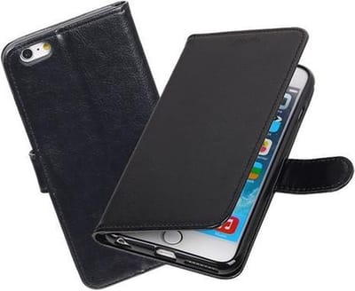 BestCases.nl Zwart Portemonnee booktype hoesje Apple iPhone 6 Plus / 6s Plus