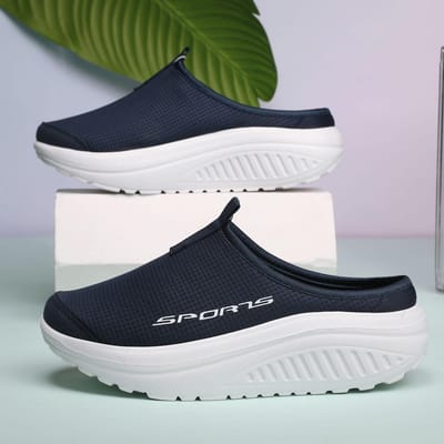 Dames Persoonlijkheid Halve Pantoffels Mode Casual Platform Licht Comfortabel Antislip Slijtvast 43 white