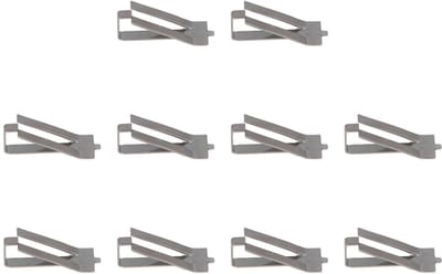 Dailygoods- Glasveer Stabiele Print - Glazen Bedveer-Twistclip - Set van 10 - Roestvrij Staal - Duurzaam - Betrouwbare Printervaring - 3D Printer Clips