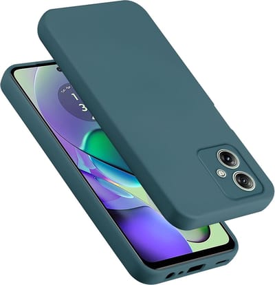 Cadorabo Hoesje geschikt voor Motorola Moto G54 in LIQUID GROEN - Beschermhoes gemaakt van flexibel TPU silicone Case Cover