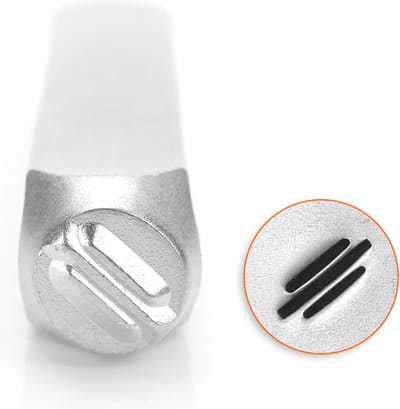 Slagstempel Diagonale lijnen patroon | Hoogte 6mm