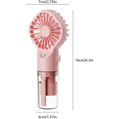 Mini climatiseur portatif, humidificateur Portable, Rechargeable par USB, refroidisseur de brume, ventilateur humidificateur par pulvérisation de refroidissement pour la maison et le bureau rose