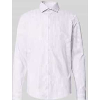 slim fit zakelijk overhemd van 100% katoen model 'Spread Kent'