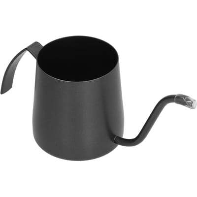 Cafetière Acier Inoxydable Bec Long et Étroit Col de Cygne Non Revêtue Théière pour la Maison Noir 250ml black
