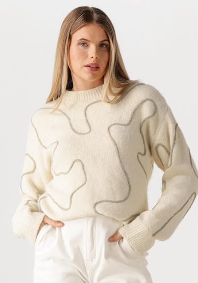 Copenhagen Muse Cmpella-pullover Truien & vesten Dames - Sweater - Hoodie - Vest- Creme - Maat M