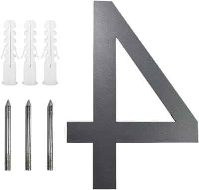 Huisnummer - Adresnummer Bordje - Huis Aanduiding - Roestvrij Staal - 6 Inch - Zilver