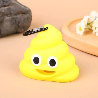 Creatieve poepvormige afvalzakdispenser voor huisdieren Draagbare houder voor afvalzakken voor huisdieren met clip Huisdierhond Buiten wandelen en reizen