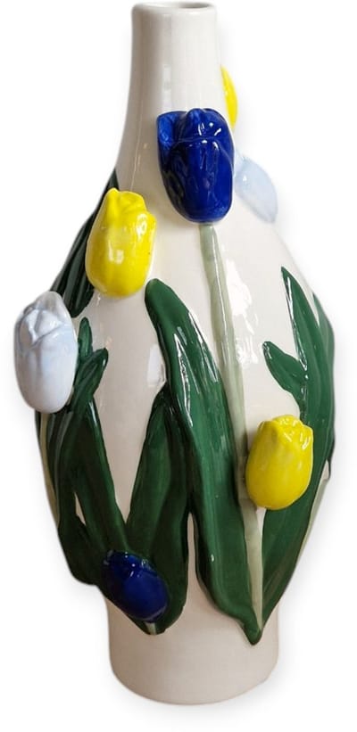 Daan Kromhout - Vaas - Bloemenvaas - Tulpen - Dutch - 15x30 - Keramiek