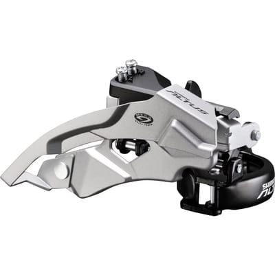 Shimano Altus FD-M370-6 voorderailleur – 3x9-speed – Top Swing – Dual Pull – 66-69° – zwart
