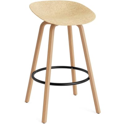 Normann Copenhagen Mat barkruk Hout - hennep - NormannCopenhagenFootrestBlack - 75 cm