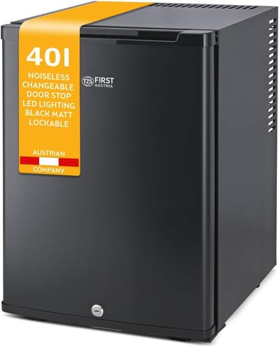 Compacte Geluidsloze Mini-koelkast | Afsluitbaar 40L | Verwisselbare Deurscharniering | Ideaal voor Thuis, Kantoor en Camper