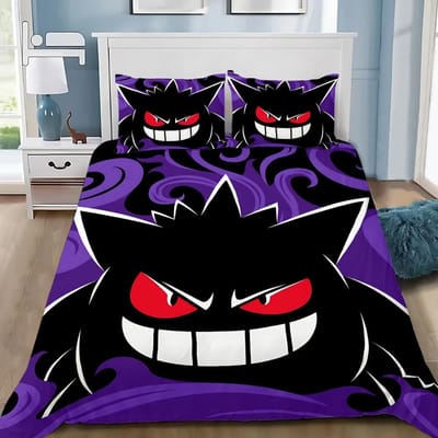 Dekbedovertrek Kussensloop Beddengoedset Cartoon Evil Gengars Volwassen Jongen Meisje Slaapkamerdecoratie Kinderen Cadeau Eenpersoons Tweepersoons Groot Formaat 135x200cm 2pcs