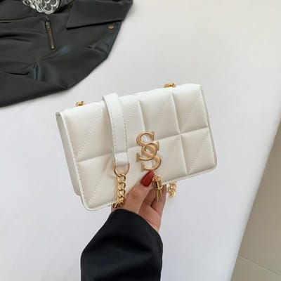 Lente Nieuwe Modetrend Schoudertas Retro Casual Dames Eenvoudige Casual Tas Eén Schouder Crossbody Kleine Vierkante Tas beige