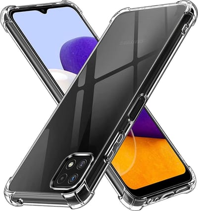 Shockproof Flexibele achterkant Silicone hoesje transparant Geschikt voor: Samsung Galaxy A22 5G