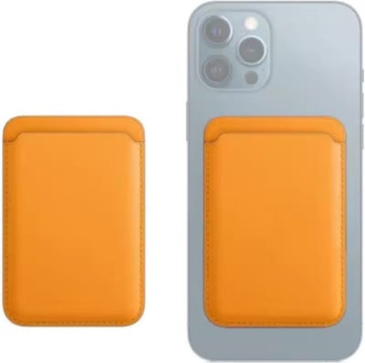 Waeyz - Magnetische Kaarthouder Geschikt Voor iPhone Magsafe - Magnetische Wallet Card Holder - Pasjeshouder Geschikt Voor iPhone 12/13/14/15/16 - Geel