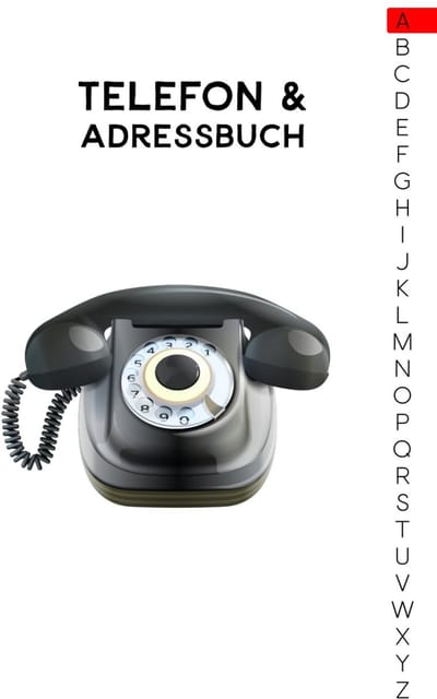 Adresboek en Telefoonboek met A-Z Register voor Contactgegevens