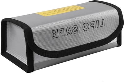 Batterij Beschermhoes - Veiligheidstas Accu - Batterijen Opladen - Vuurvast Materiaal - 185 x 75 mm - Zilver