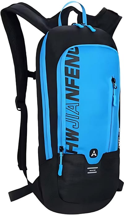 CarryQuest® - 6L Ultralight Outdoor Sport Rugzak - Waterdichte Polyester Daypack met Waterreservoirvak, Rugventilatie, Ergonomische Pasvorm & Front-/Toploader - 46x22x7 cm - Blauw