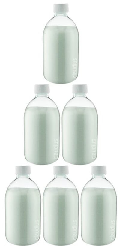 Scrubzout Eucalyptus - 650 gram - Fles met witte dop - set van 6 stuks - Hydraterende Lichaamsscrub