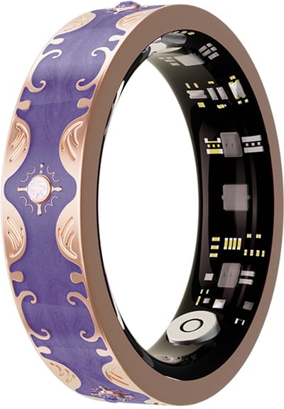 WizBay Premium Select® Bohemian Smart Ring - Glory Purple - Hartslag, Slaap en Zuurstofmeting - Activiteitstracker - Maat 7