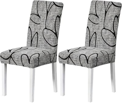 Eetkamerstoelhoezen set van 2, eetkamerstoelhoezen, moderne elastische stretch stoelbeschermer, afneembare wasbare stoelbeschermers, voor eetkamer, keuken, restaurant en hotel