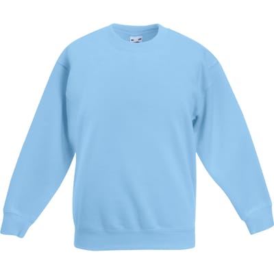 Fruit Of The Loom Kids Unisex Klassieke 80/20 set-in Sweater (2 stuks) (Hemel Blauw)