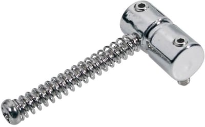 Brugzadel, metaal, chroom, Jocker/ Puncher bass, p=19, inclusief veer en schroef, 4-pack