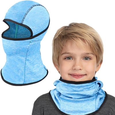 Dailygoods- Bivakmuts Kinderen - Winddicht - Warm - Stormmasker - Muts met Nekwarmer - Voor Outdoorsport - Fietsen/Skiën - Skimaske
