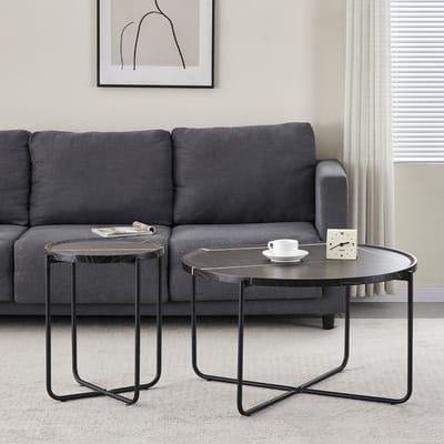 Milton & Oldbrook Salontafel Set Navarre Marmer Zwart