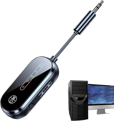 Draadloze Audio Zender Ontvanger - 2-in-1 Converter - Audio Delen - Digitaal Display - 13 cm - Zwart