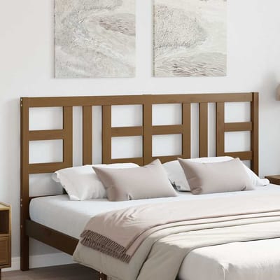 vidaXL - Hoofdbord - 146x4x100 - cm - massief - grenenhout - honingbruin