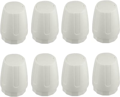 Radiatordop - Thermostaatkap Ventieldop - Temperatuurregeling - M30x1.5 Schroefdraad - 8 stuks - Wit
