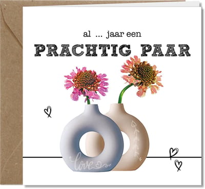 wenskaarten Tallies Cards - Prachtig Paar, jubileum, echtpaar - duurzaam