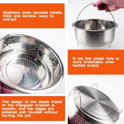 Ronde Stoominzet van Roestvrij Staal - 20 cm voor Potten en Pannen