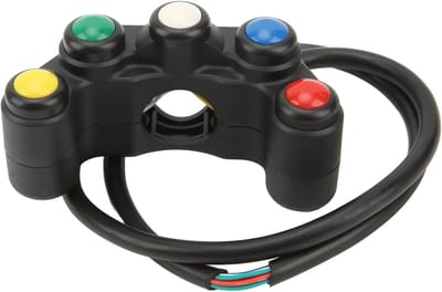Multifunctionele Motorfiets Stuur Schakelaar voor Koplamp, Turn Licht en Hoorn - Geschikt voor 2.2 cm Stuur, Duurzaam en Betrouwbaar