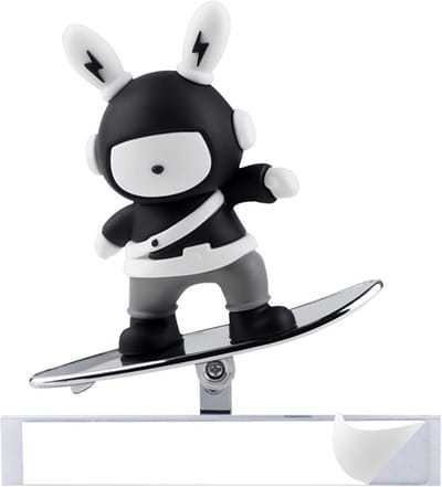 Autodashboard Ornament - Mini Skateboard - Auto Interieur - Creatieve Decoratie - 10x10cm - Zwart