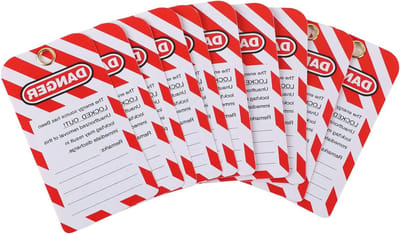 10 Stuks Lockout Tags voor Veiligheid - Gevaar Waarschuwing Labels voor Industrie, Chemie en Elektriciteit