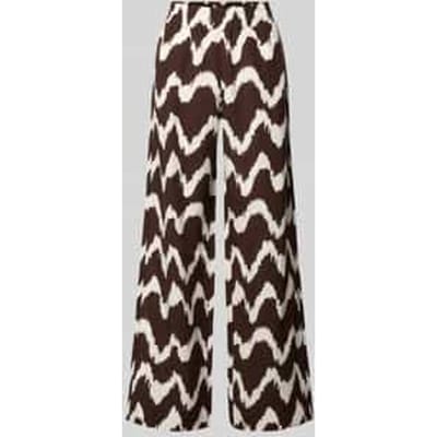 Wide leg broek van Viscosemix met elastische band